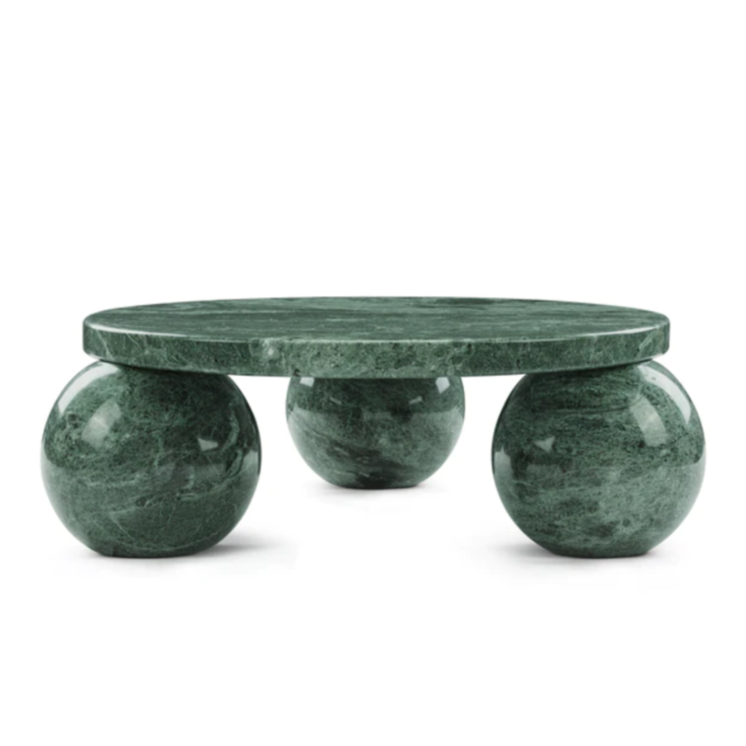 green marble coffee table