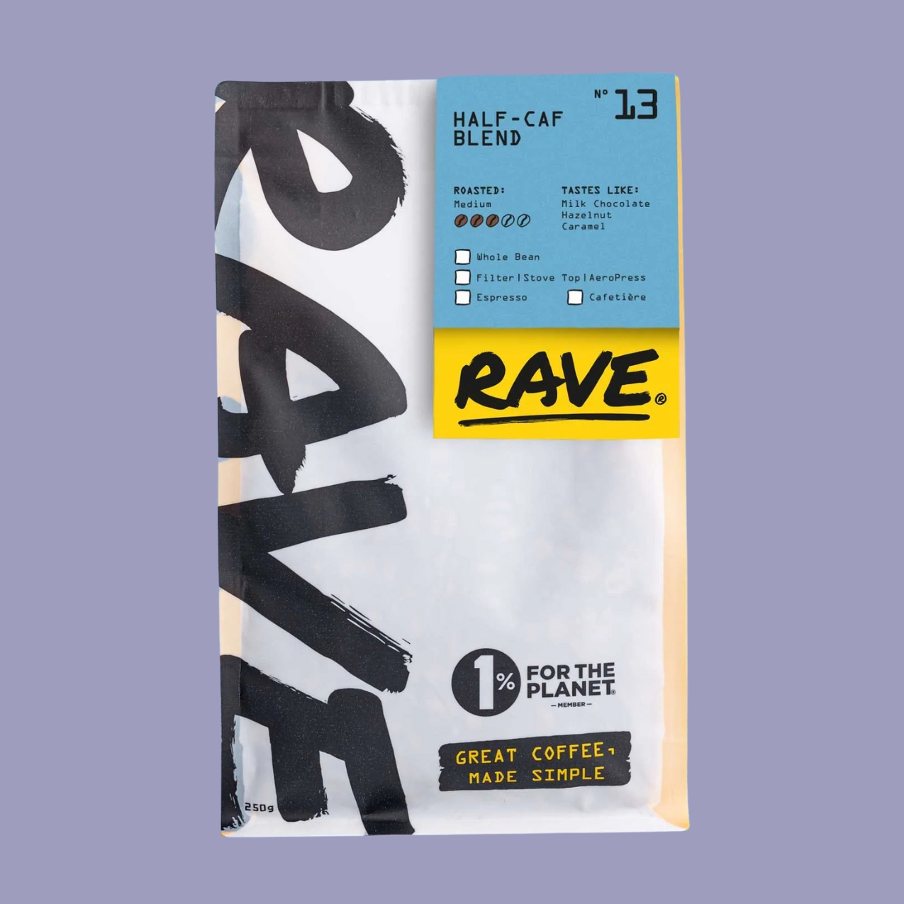 ravecoffee, Half Caff Blend No. 13
