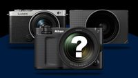 Nikon ZR, Lumix S9, Sigma BF on blue and black background with question mark on Nikon ZR 