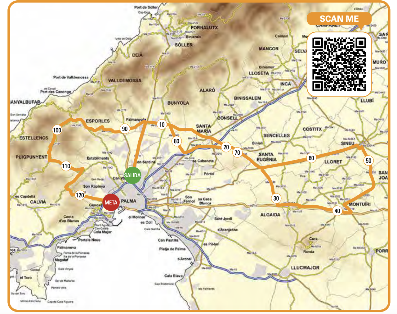 Trofeo Palma Femina 2025 route map