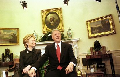 Hillary and Bill clinton in 2000.