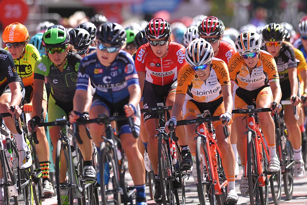The peloton in action at La Madrid Challenge