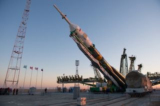 Expedition 34 Soyuz Rocket Erected