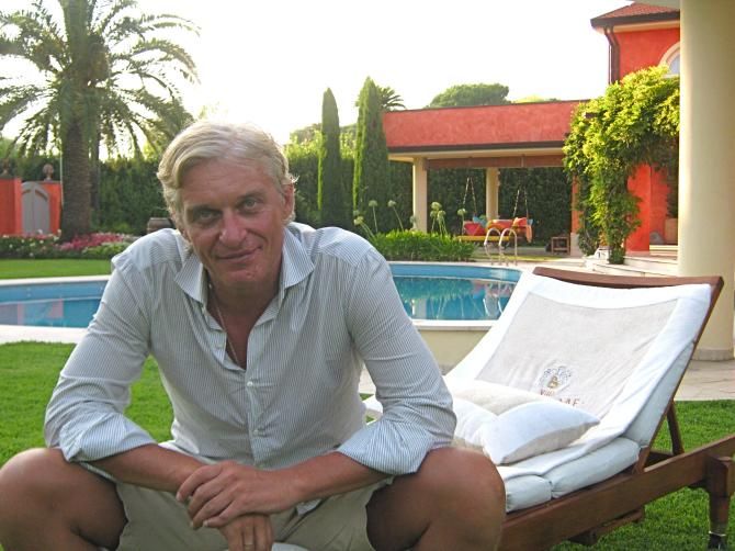 Oleg Tinkov at his summer home in Tuscany.