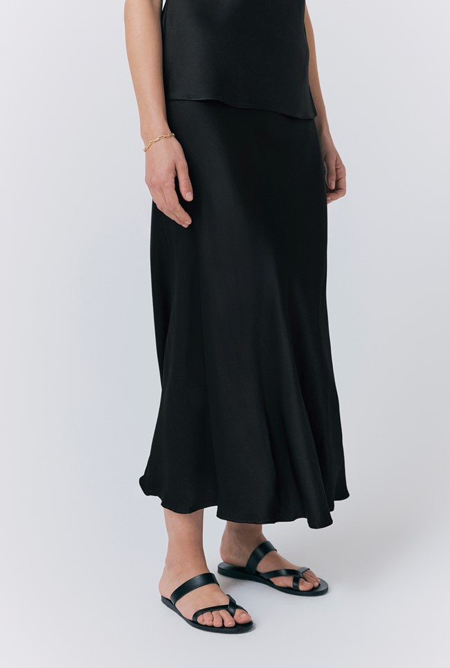 Luna Satin Slip Skirt
