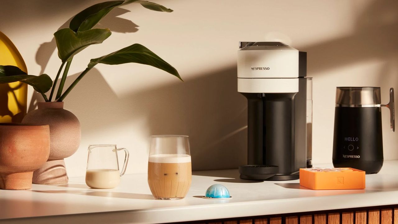 One of the best coffee maker deals, the Nespresso Vertuo, with a Leggero iced coffee