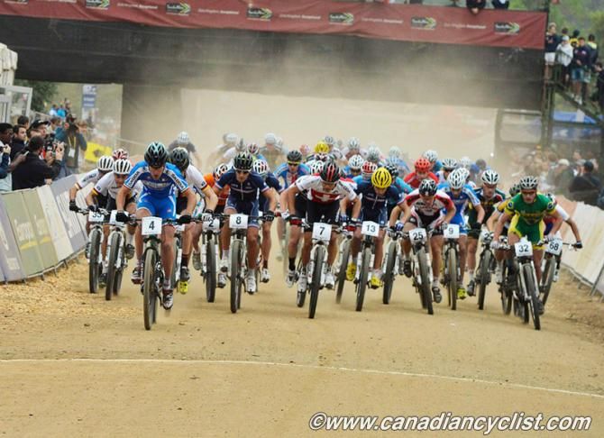 The start of the U23 men's cross country at the world championships
