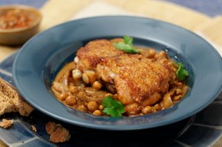 Mellow spiced chicken and chickpeas