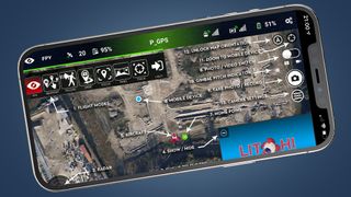 The Litchi app for DJI drones on a smartphone