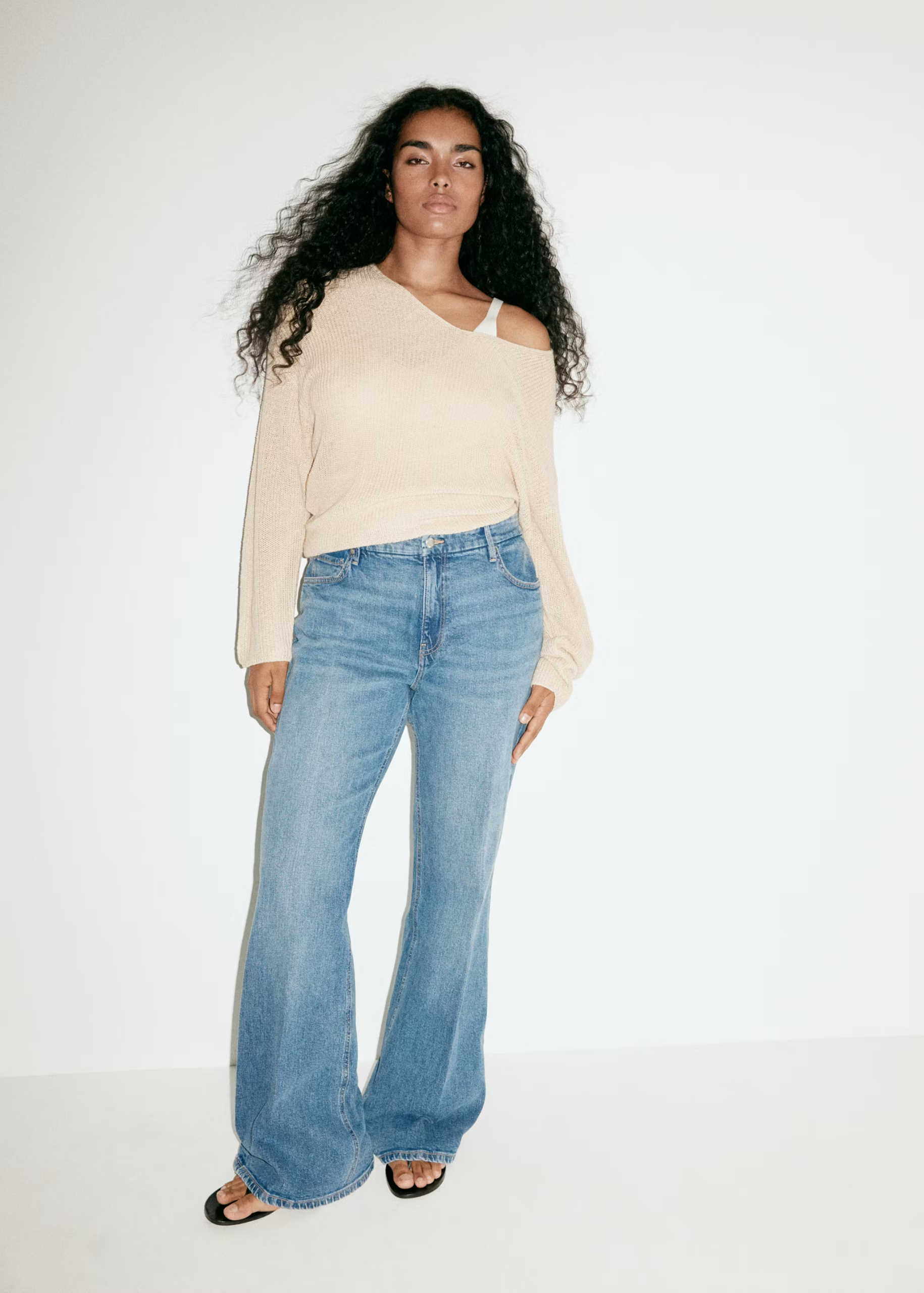 Mango, High Waist Flare Jeans