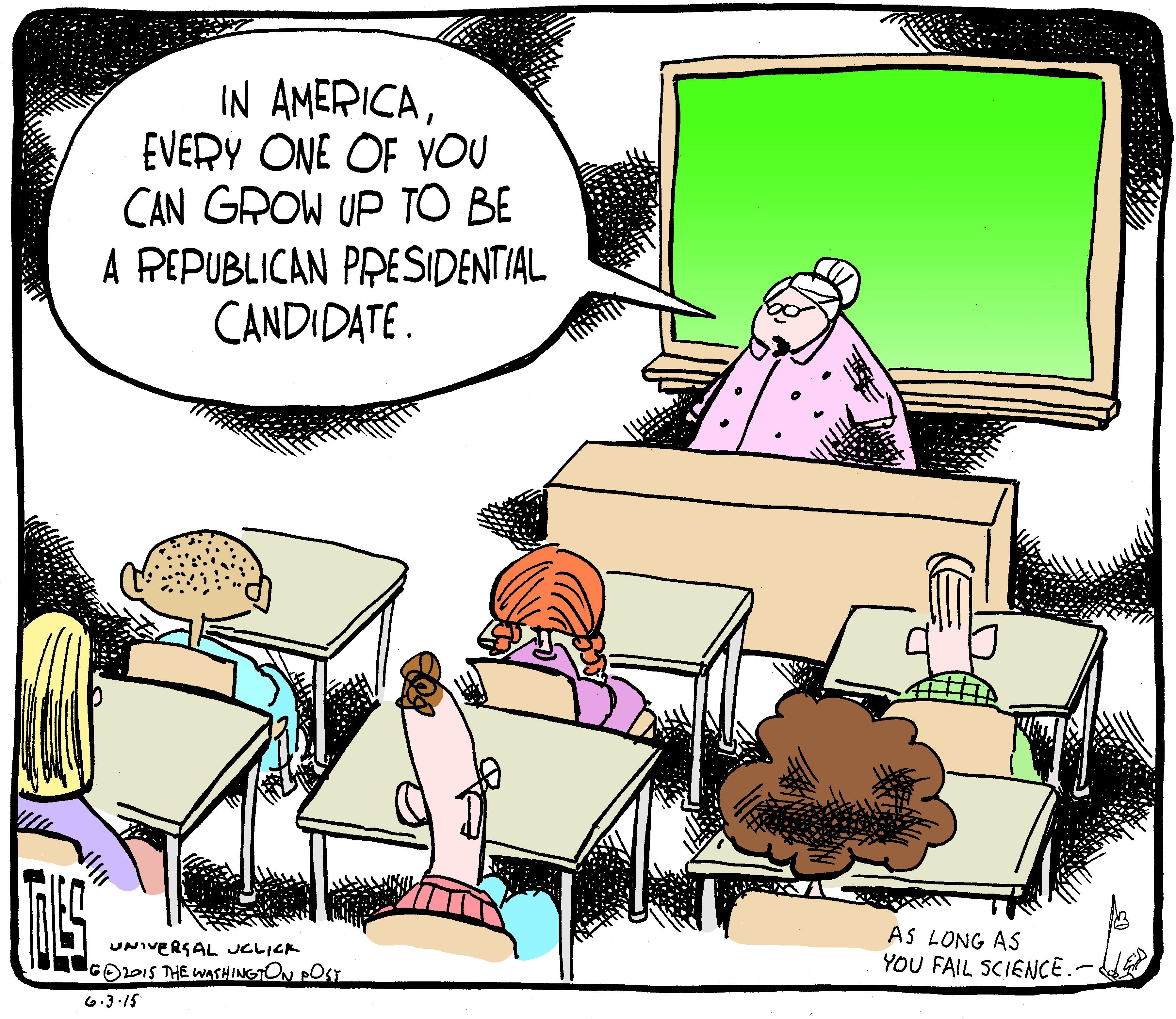 Political cartoon U.S. GOP 2016 Candidates
