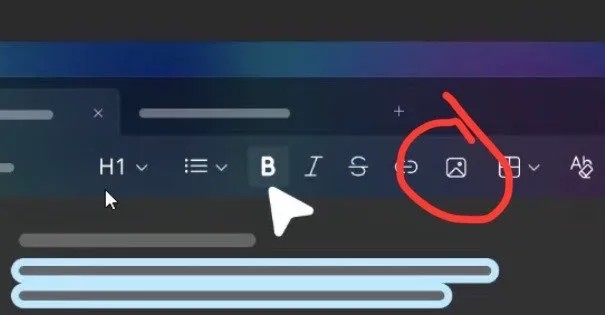Notepad image insert button