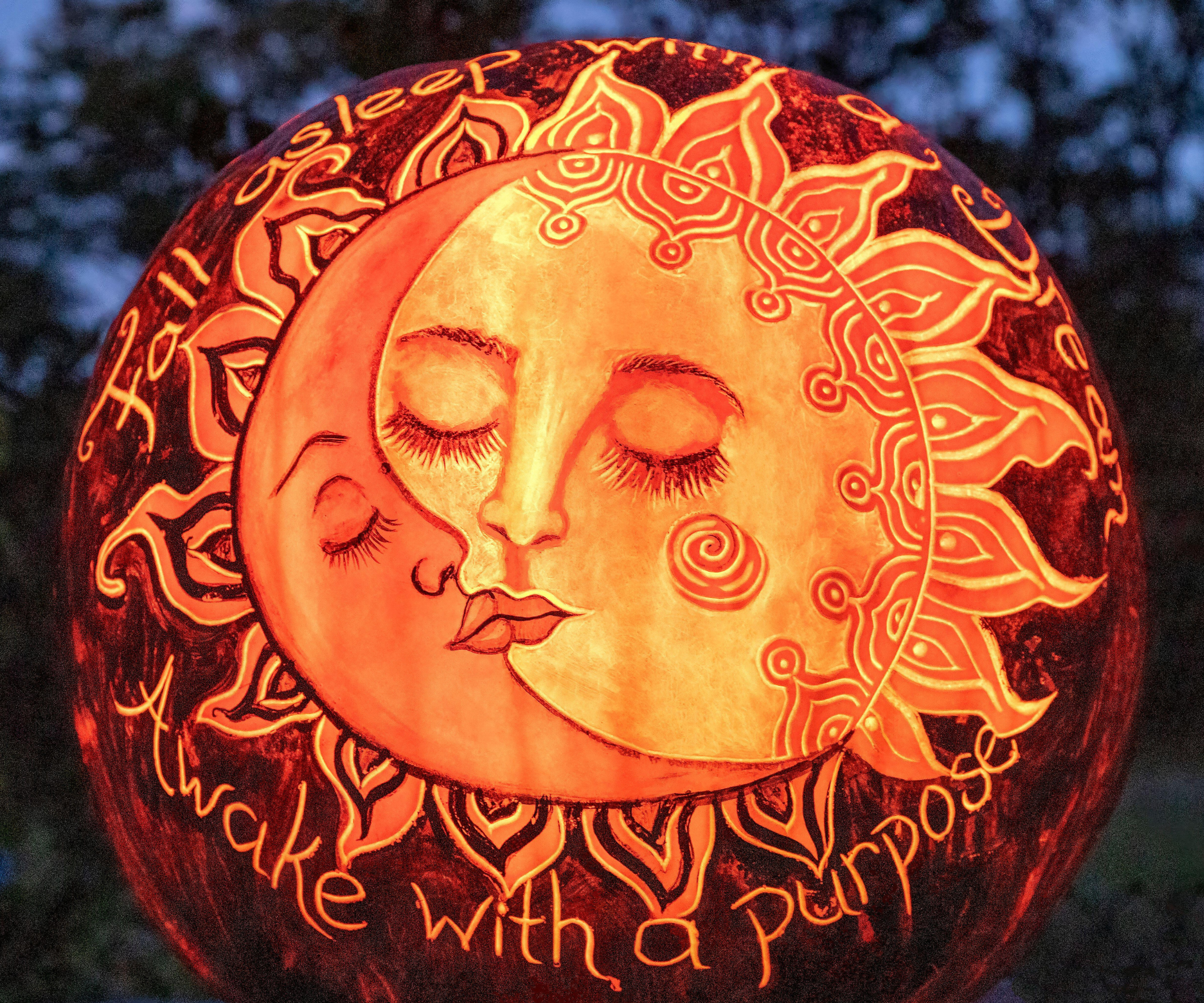 A celestial inspired pumpkin