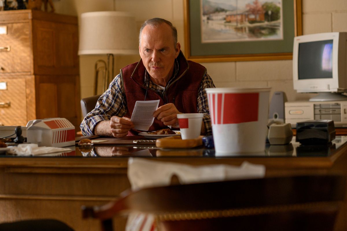 Michael Keaton as Dr. Samuel Finnix in Hulu&#039;s &#039;Dopesick.&#039;