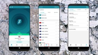 Surfshark on its Android App