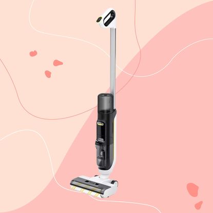 K&auml;rcher Floor Cleaner Vacuum FCV 3 on a pink background
