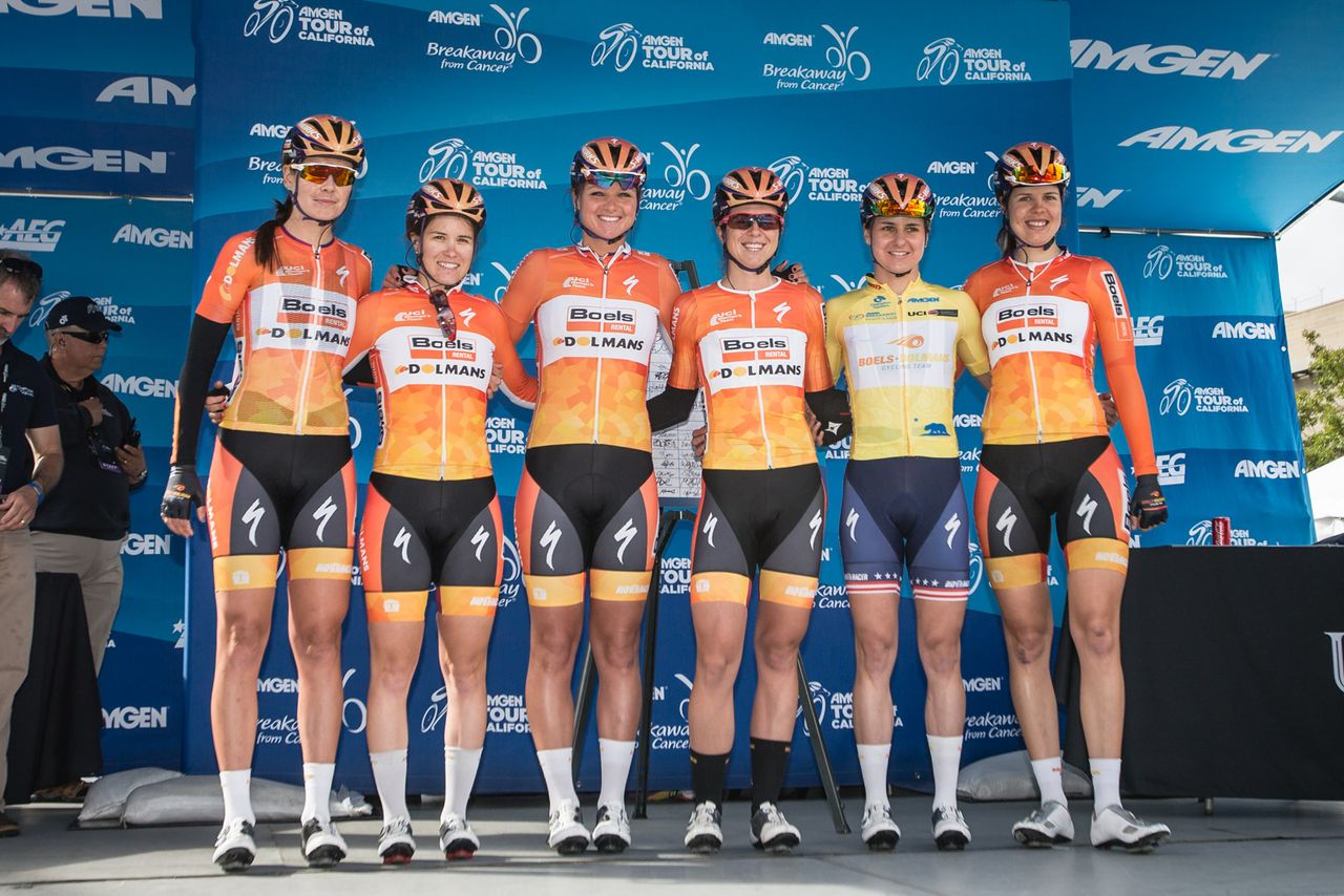 The Boels Dolmans team at morning sign on