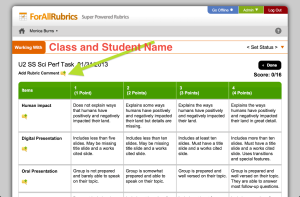 Class Tech Tips: Score Rubrics on Your iPad