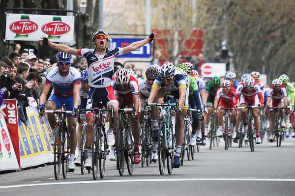 Gianni Meersman (Lotto-Belisol) timed his sprint perfectly to win stage 4 of Paris-Nice