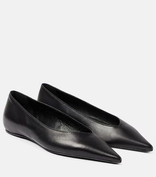 The Asymmetric Leather Ballet Flats