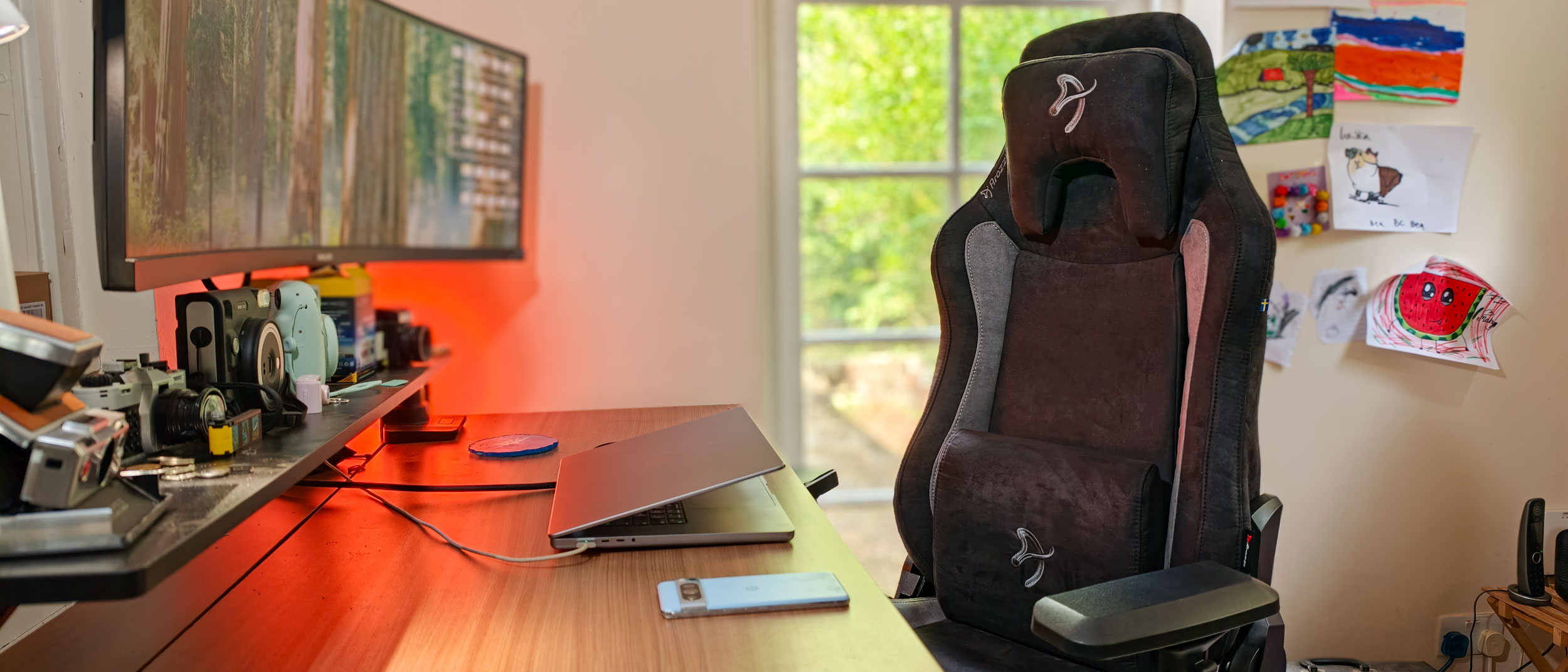 Arozzi Vernazza Supersoft gaming office chair in a home office room