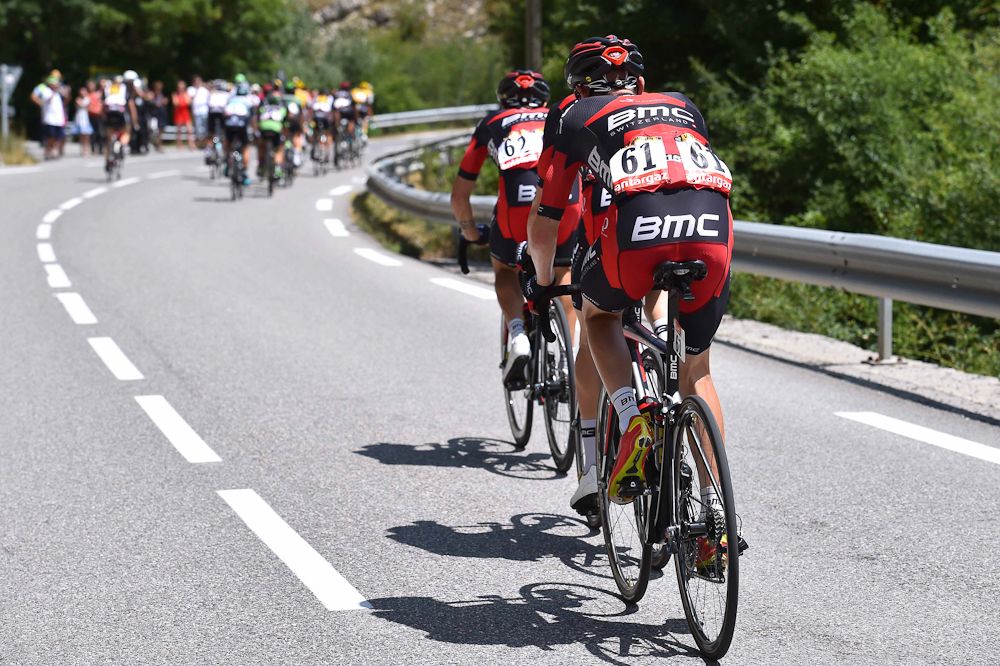 Tejay van Garderen struggles during stage 17.
