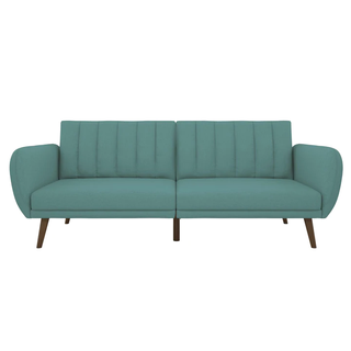 tufted green futon
