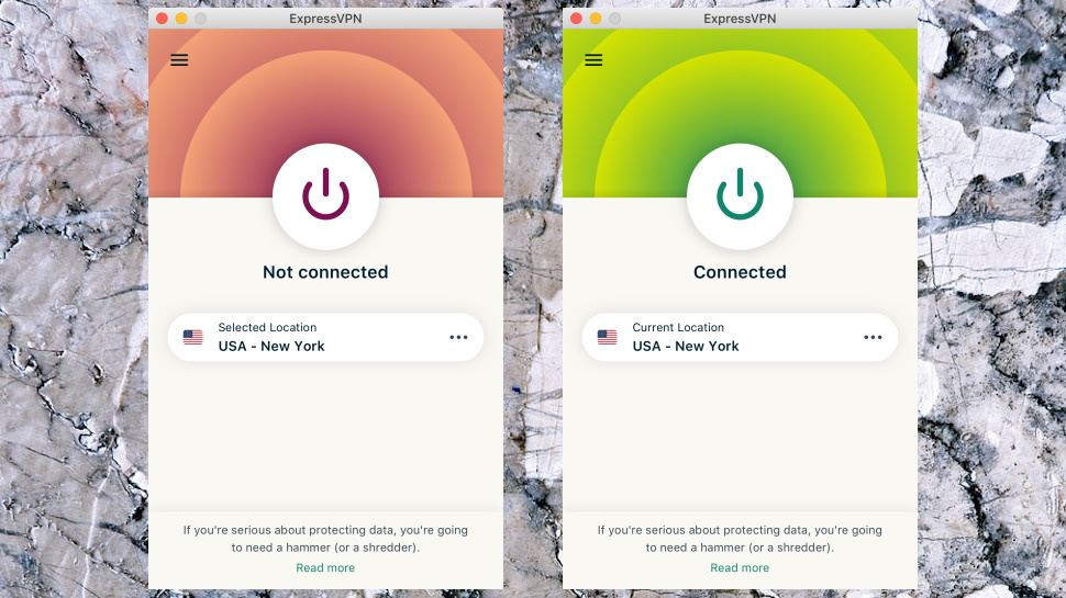 Screenshot of ExpressVPN's Mac App