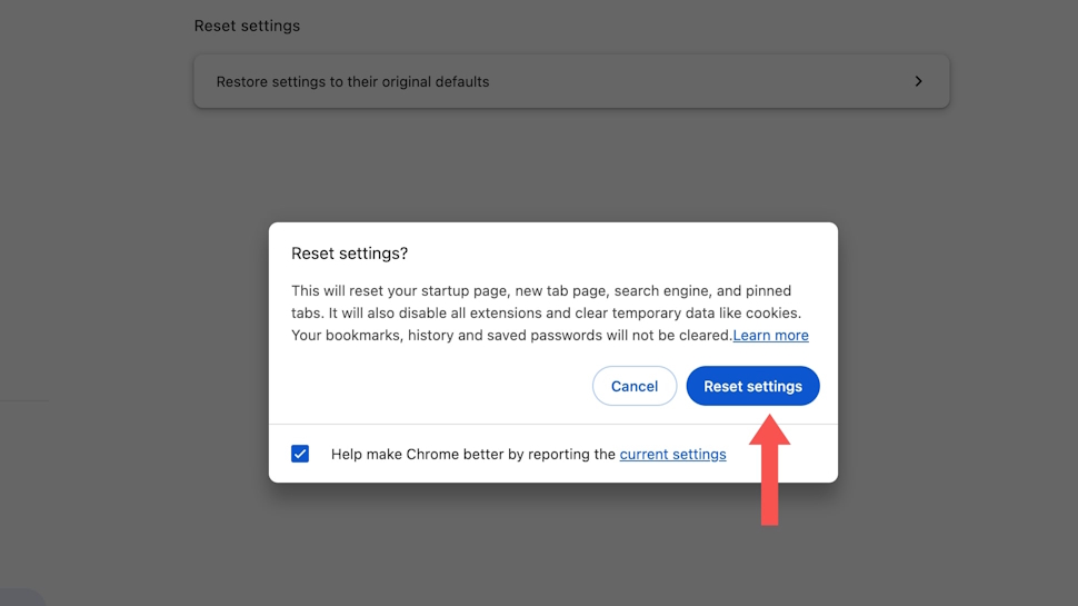 How to Reset Settings on Google Chrome