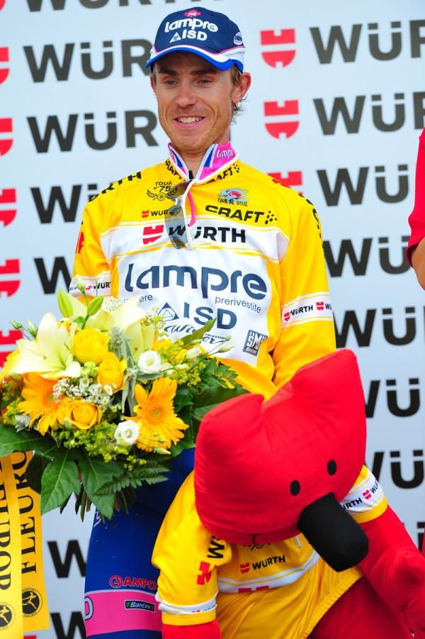 Damiano Cunego (Lampre - ISD) had a calm day and kept his overall lead