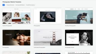 Wix's templates, organized into categories