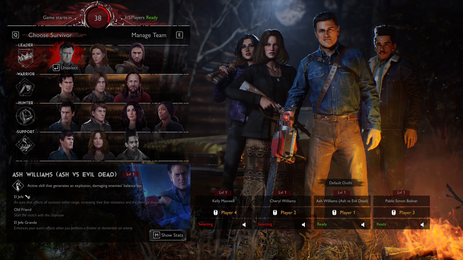 All Evil Dead game classes for survivors and demons