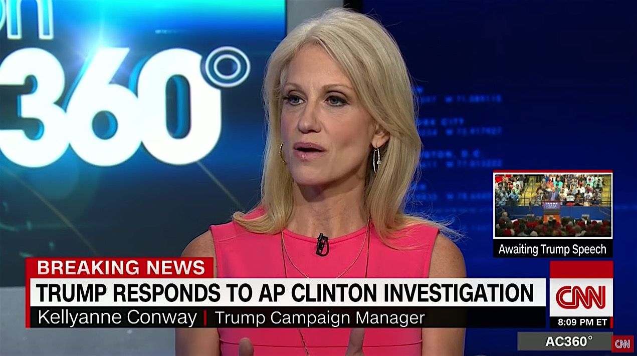 Trump campaign manager Kellyanne Conway on Trump&amp;#039;s Clinton Foundation donation