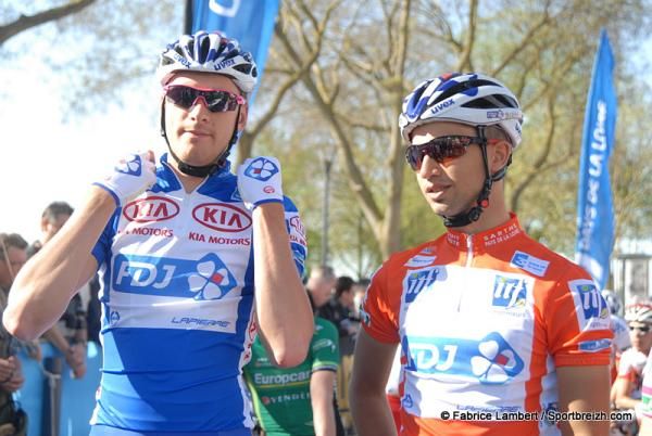 Anthony Roux (FDJ) and Blel Kadri (AG2R La Mondiale)