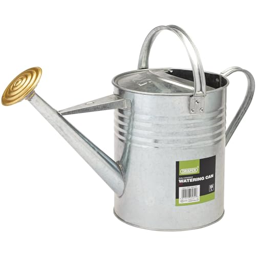 Draper 53234 Galvanised Watering Can, Silver, 9l