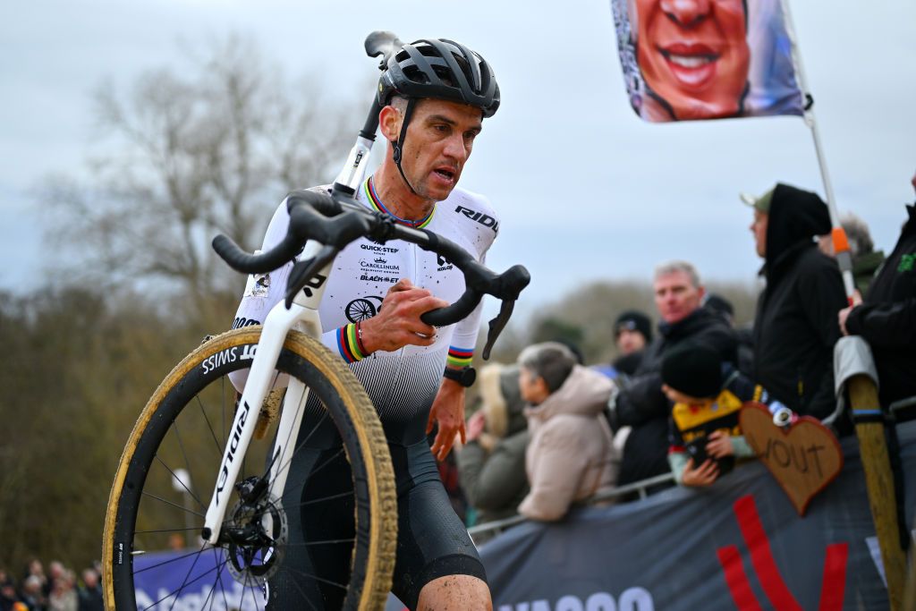 KOKSIJDE BELGIUM JANUARY 04 Zdenek Stybar of Czech Republic and Team Deceuninck QuickStep competes during the 17th X2O Trofee Cyclocross Vlaamse Duinencross Koksijde 2024 Mens Elite on January 04 2024 in Koksijde Belgium Photo by Luc ClaessenGetty Images