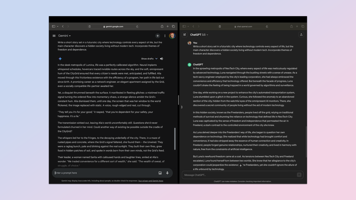 Google Gemini Vs Openai Chatgpt Which Ai Wins Tom S Guide Google Gemini Vs Openai Chatgpt Which Ai Wins Tom S Guide