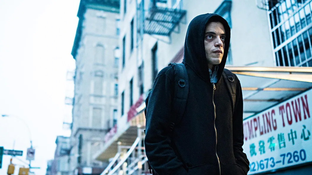 Rami Malek as Elliot Alderson in Mr. Robot.