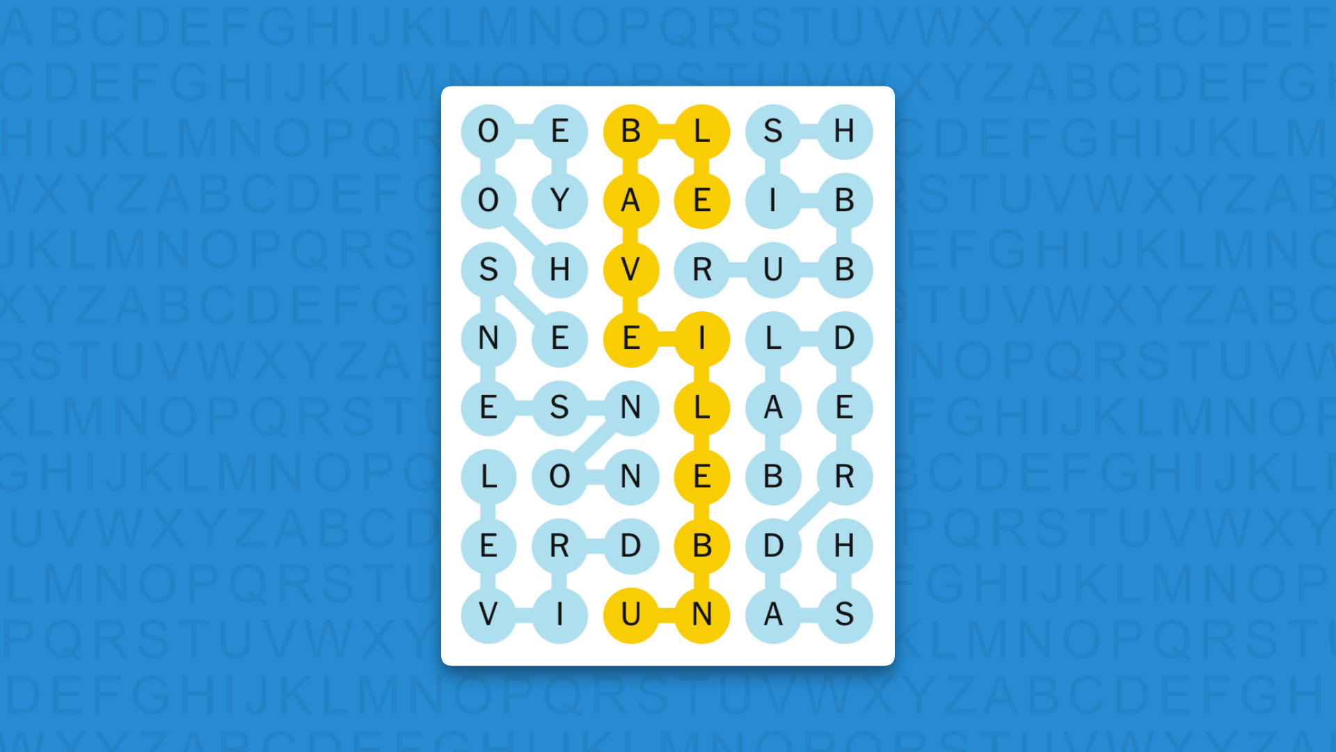 NYT Strands answers for game 950 on a blue background