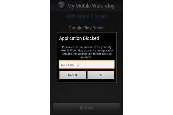 One of My Mobile Watchdog's more appealing features is the ability to temporarily unblock apps on your child's phone.