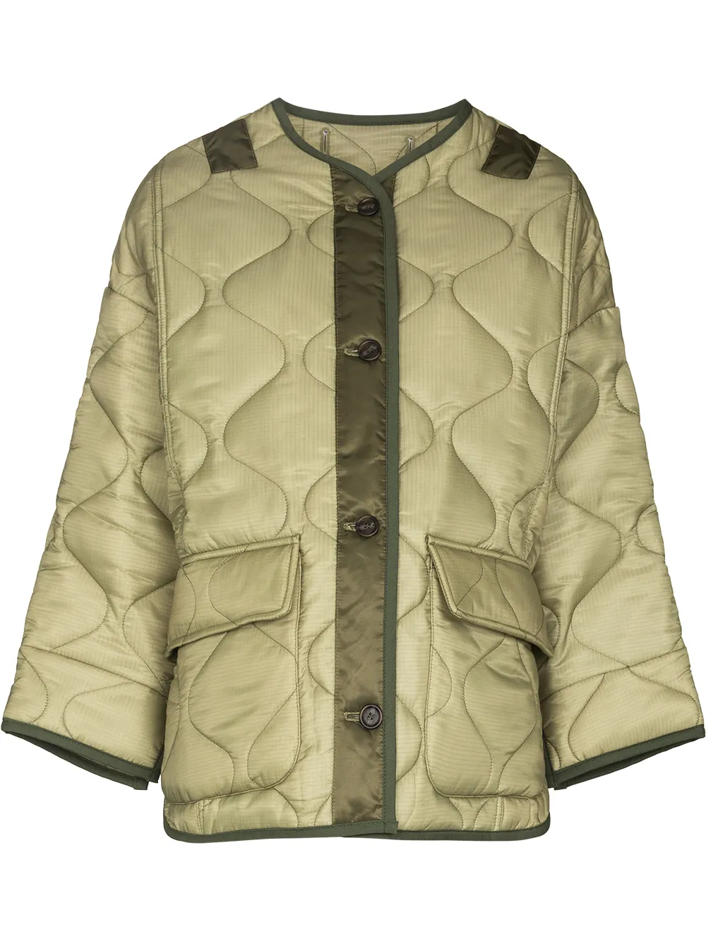 The Frankie Shop Teddy Oversized Quilted Jacket | M-L