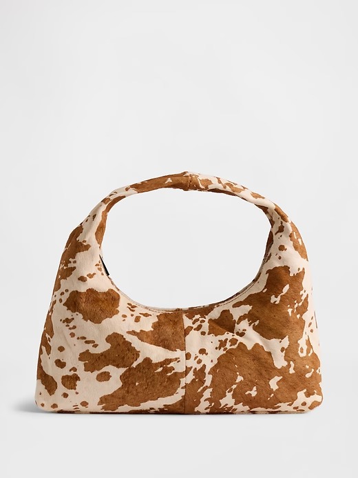 Gap, Cow Print Calf Hair Mini Slouchy Bag