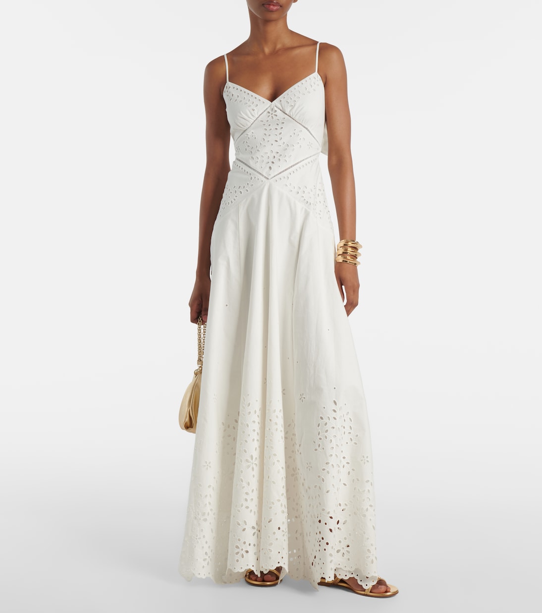 Broderie Anglaise Cotton Maxi Dress