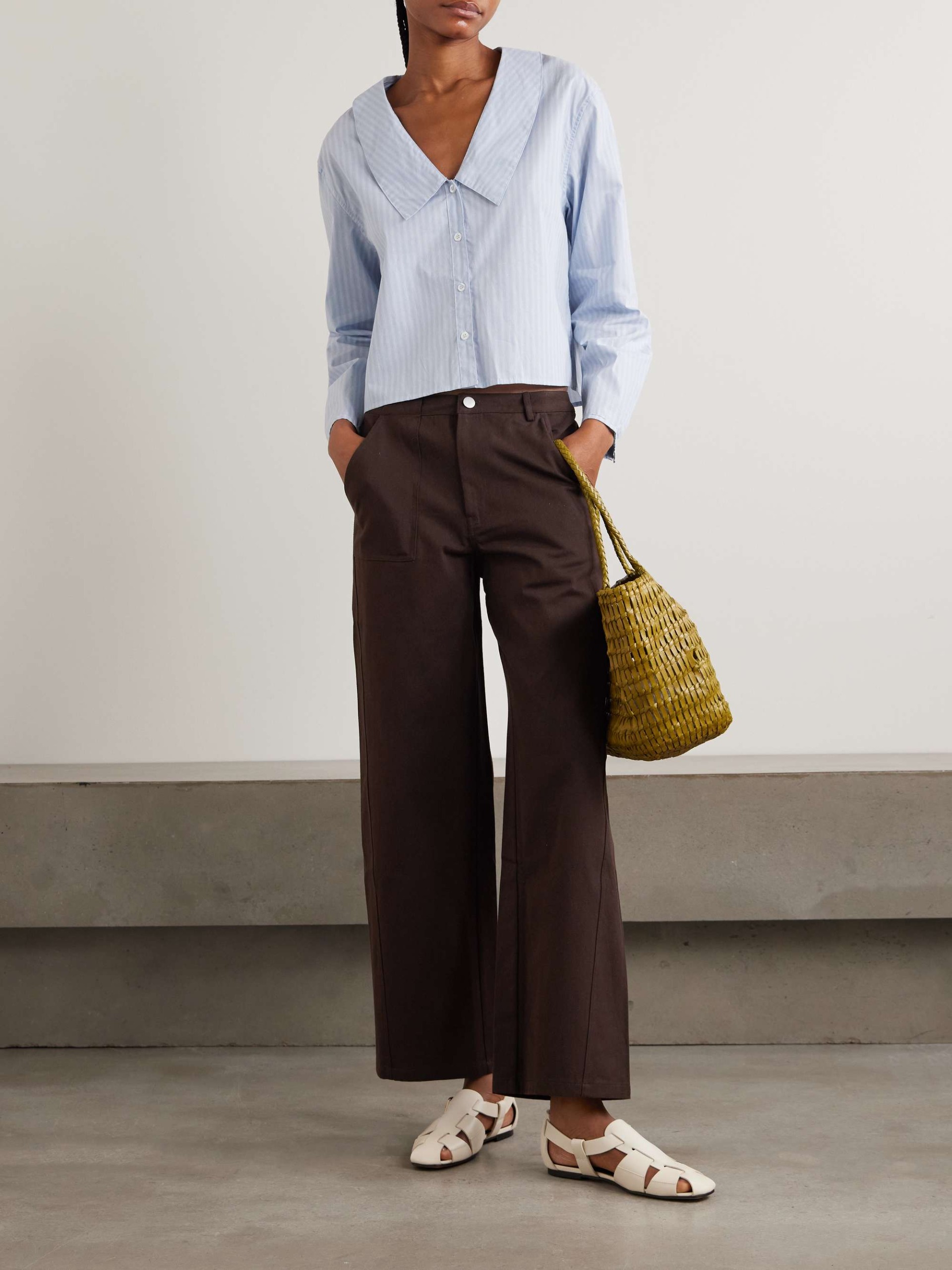 Pocket Organic Wide-Leg Jeans