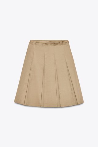 Midi Box Pleat Skirt