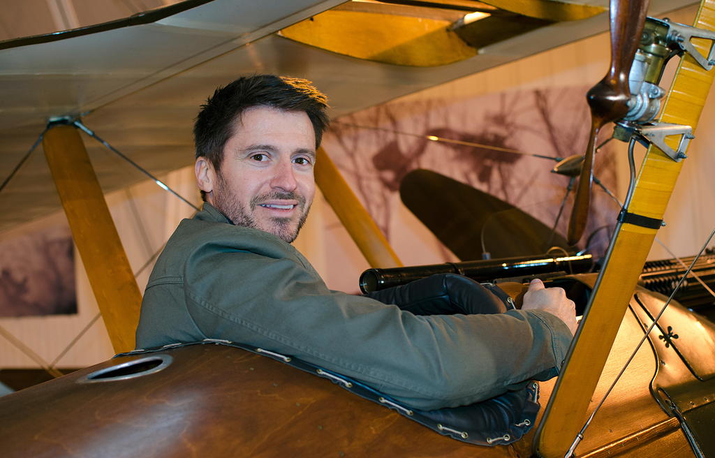 TV tonight Rob in the cockpit of a Sopwith Camel.