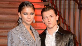 Tom Holland And Zendaya on the carpet at a Spider-Man: No Way Home Photocall.