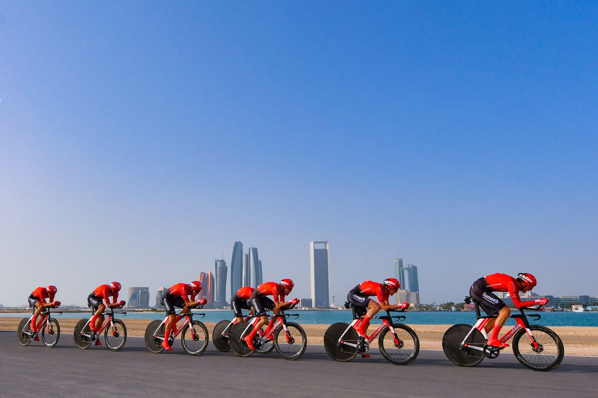 Team Sunweb rode on disc-brake Cervelo TT bikes