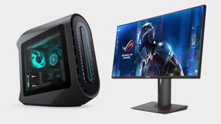 Gaming PC monitor setup