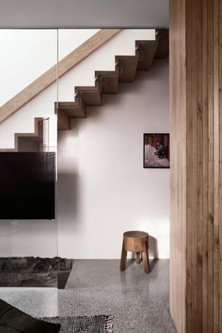 Main staircase, Nido II House, Melbourne Australia by Angelucci Architects
